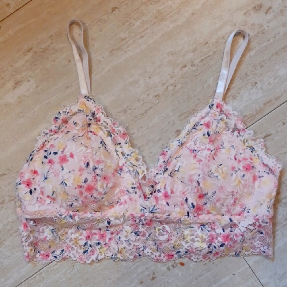Laura Ashley Floral Lace Bralette